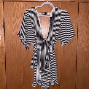 AKIRA striped romper